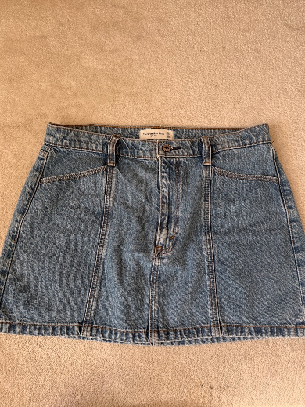 Abercrombie & Fitch Light Blue Denim Mini Skirt